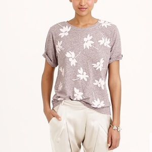 J Crew Falling Flowers T-shirt Size L
